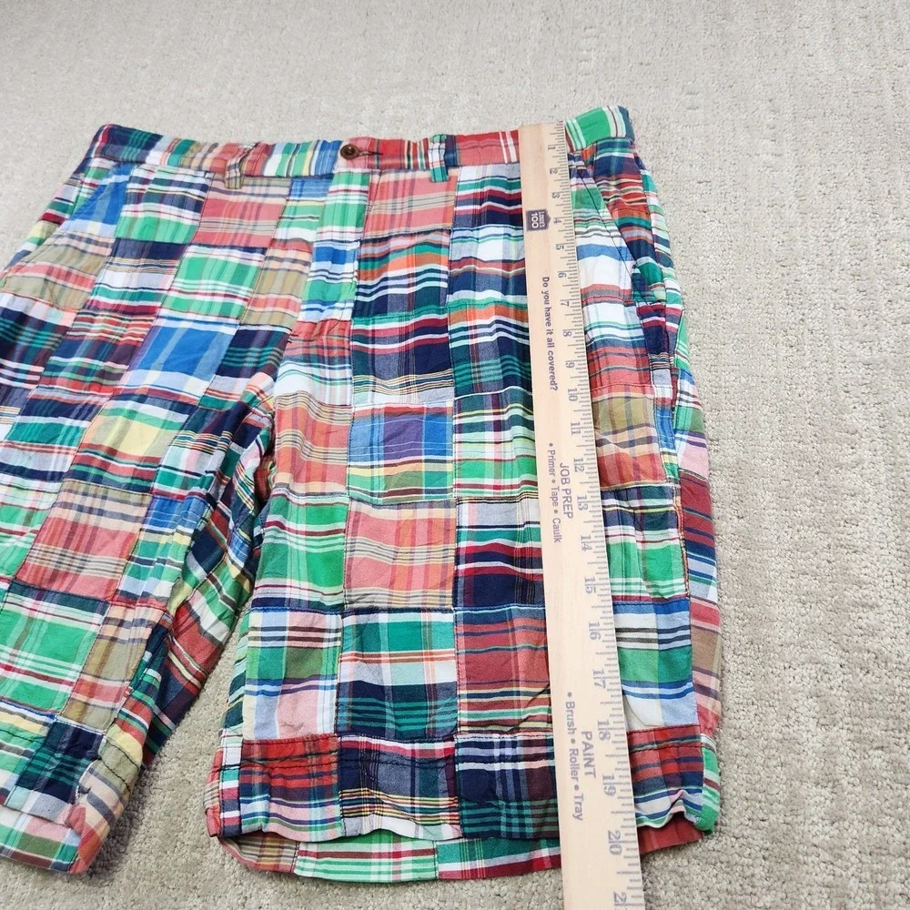 Vintage Polo Ralph Lauren Shorts Men 36 Patchwork Madres Plaid Cotton 10